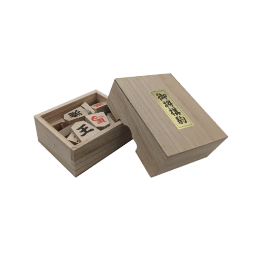 Box of shogi set with pieces